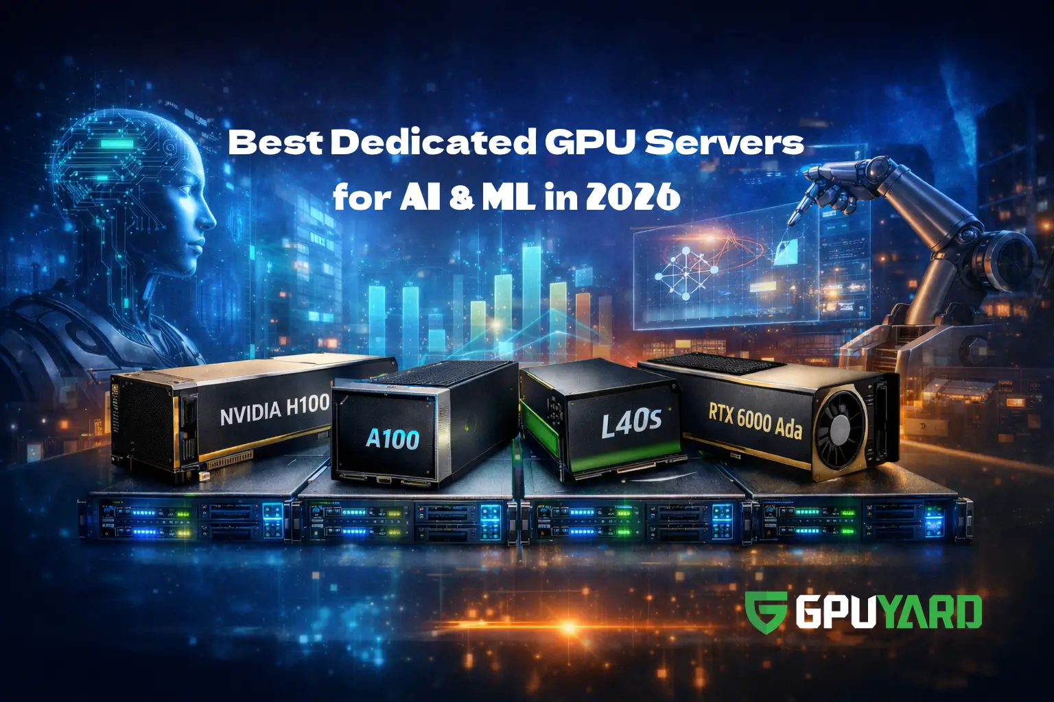 A picture of datacenter with gpuyard logo